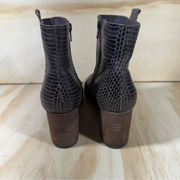 Korks By Kork Ease Leyland Brown Snakeskin Print Ankle Boots Women’s Size 9 - Picture 4 of 7